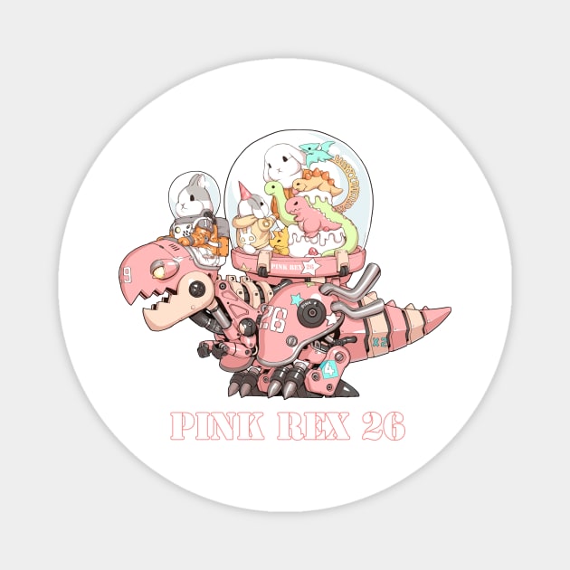 Pink Rex 26 Magnet by Pan_Ren_Wei